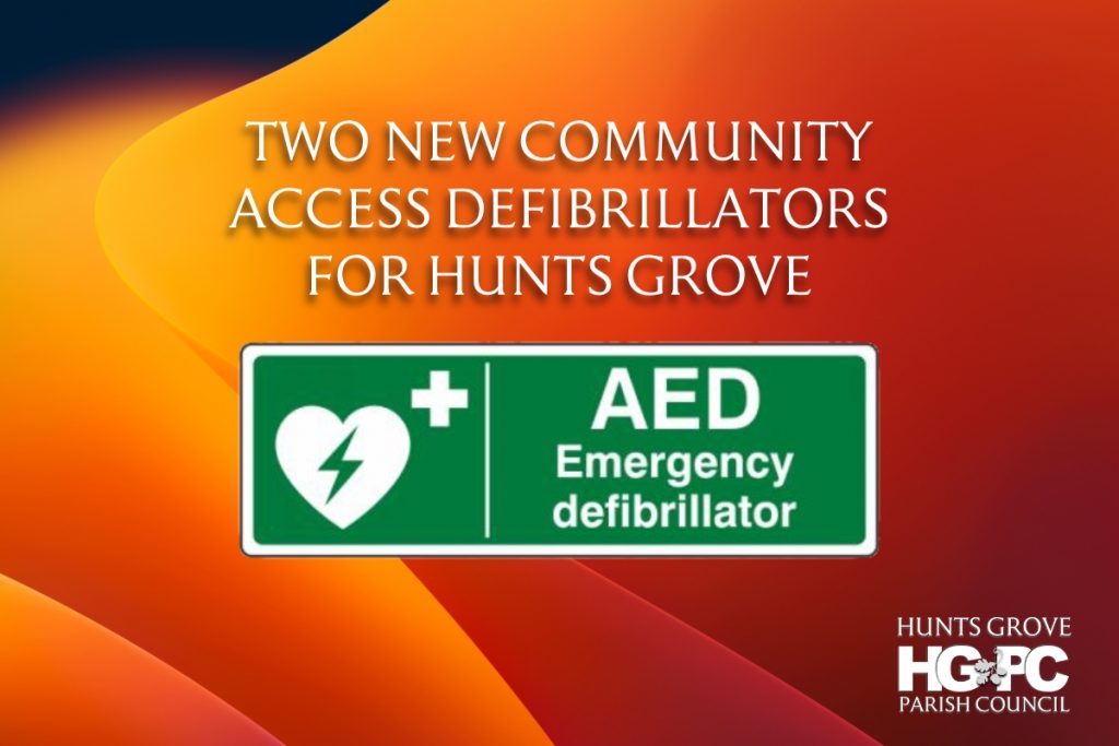 Parish Council Secures Grant Funding For Defibrillators at Hunts Grove